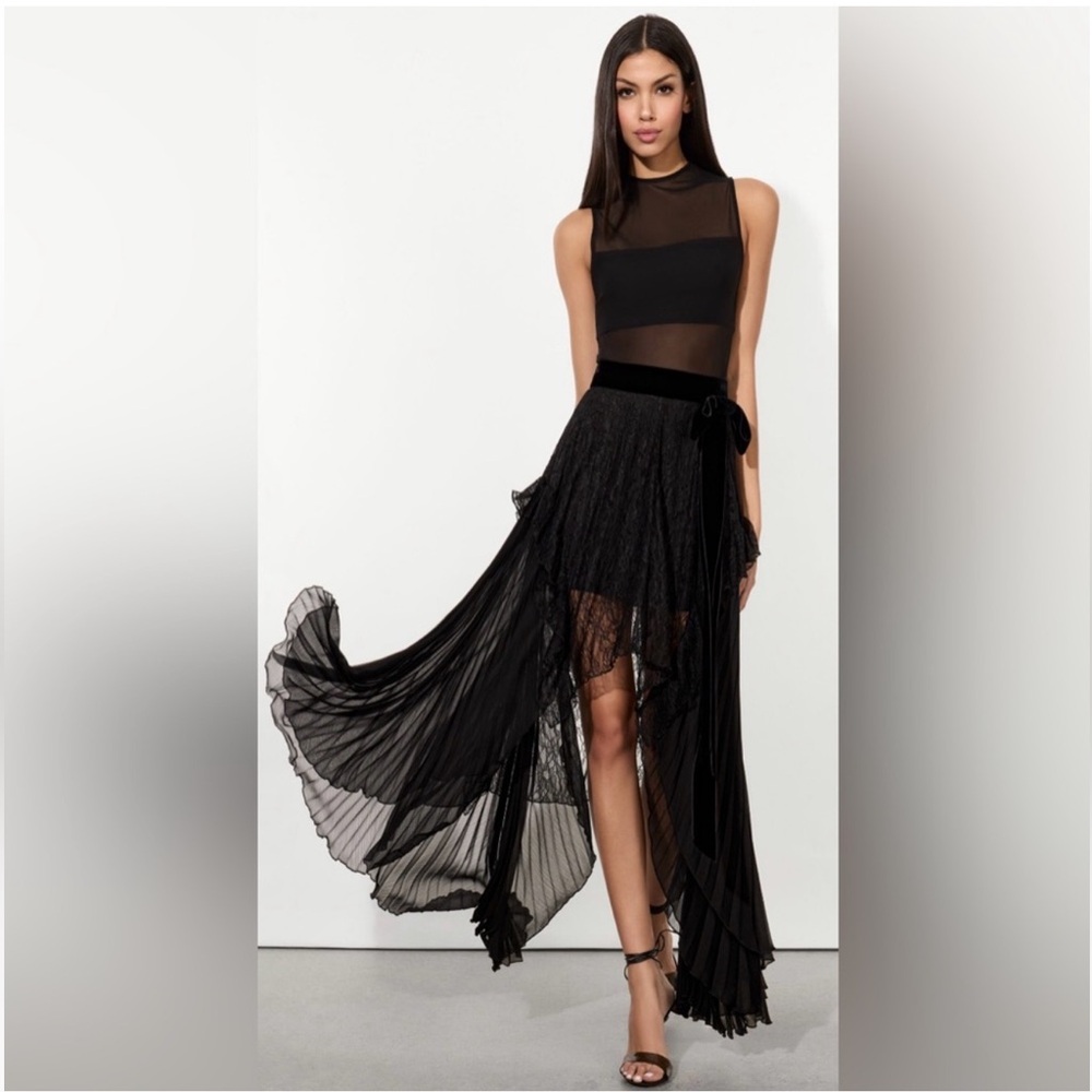 Alice + Olivia Coralia Asymmetric Maxi Skirt